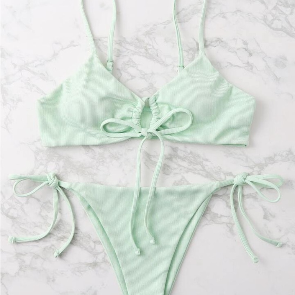 NWOT SHEIN Mint Green Bikini Set